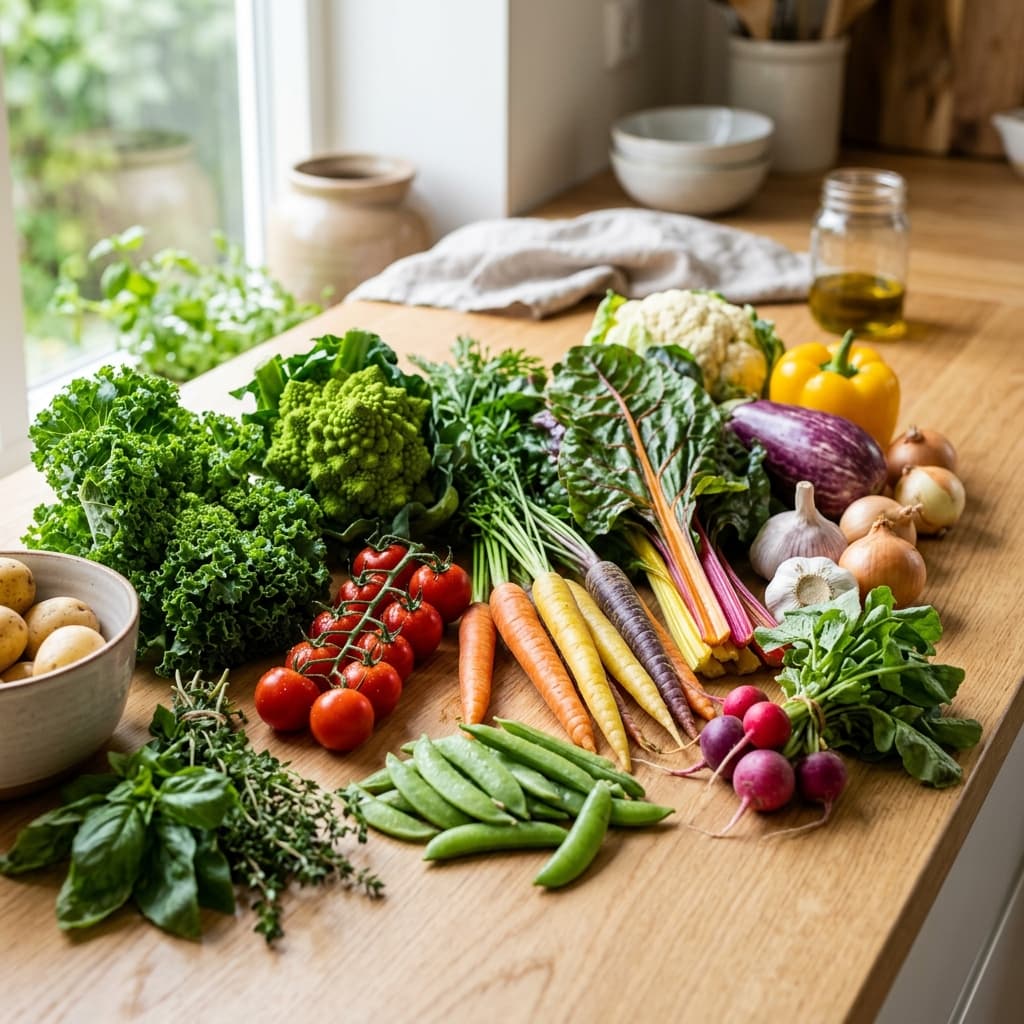 Fresh vegetables from Organic Vatika